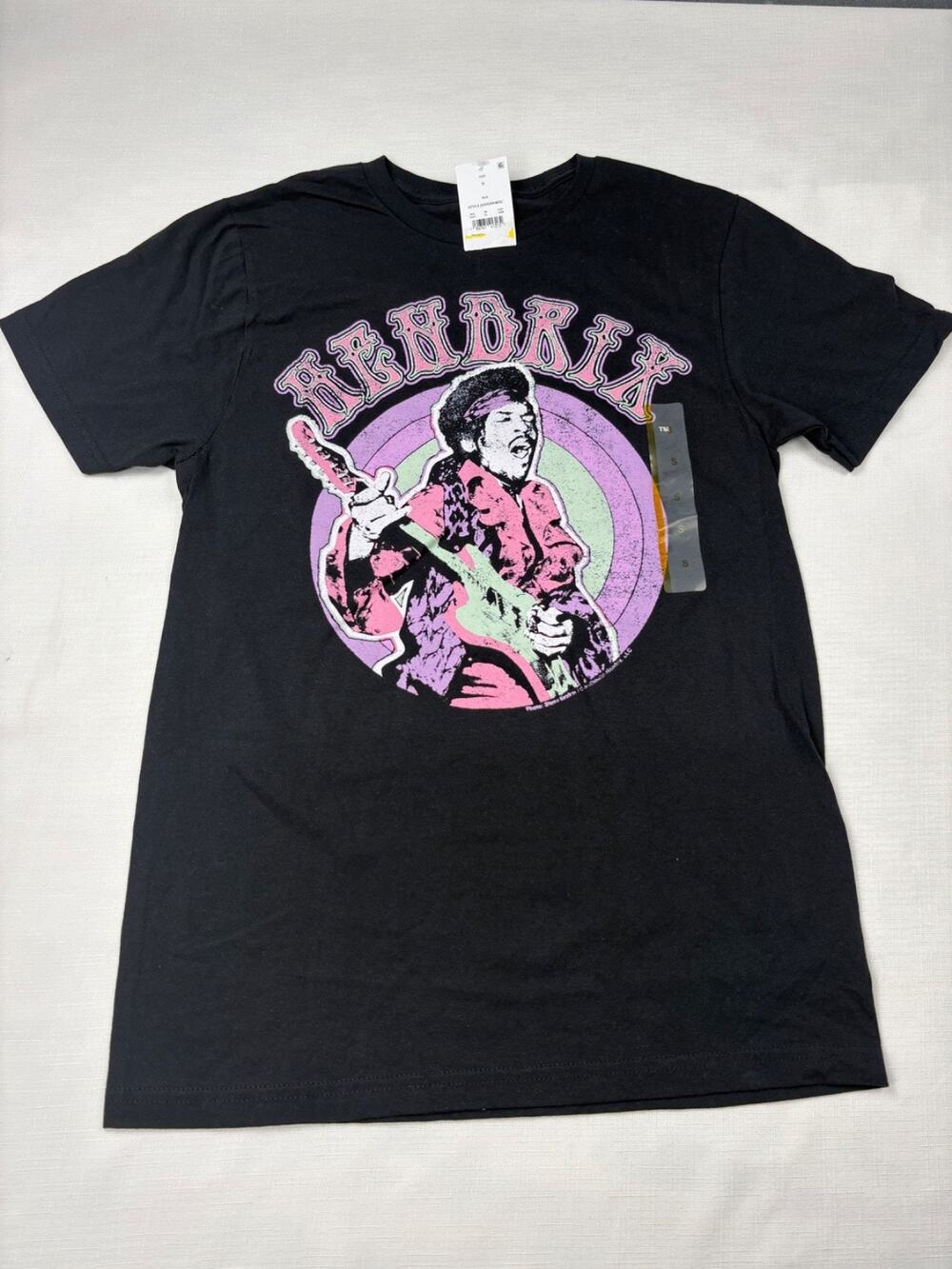 Authentic Hendrix Jimi Hendrix Graphic T Shirt Size Small Black Tee, NWT